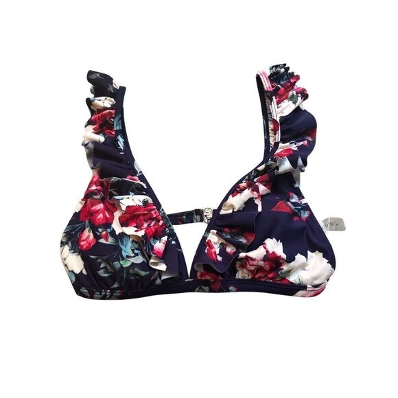 Cupshe Ruffle v neck bikini on sale, Layered Ruffle Boho Printed Deep V String B - Picture 4 of 15